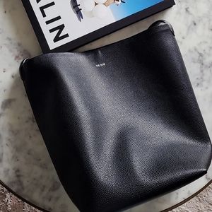 The Row N/S Park large textured leather